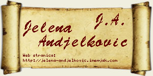 Jelena Anđelković vizit kartica